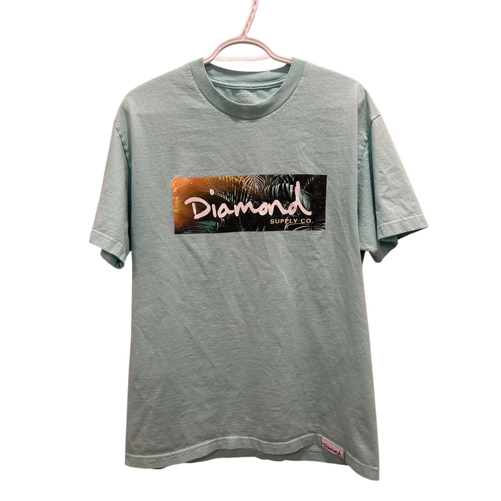 Diamond Supply Co. Men's Short Sleeve T-Shirt Mint Green Size Large